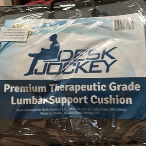 Desk jockey premium therapeutic grade lumbar support cushion for chair.